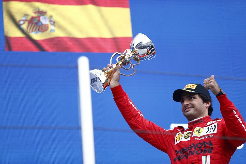 Podio: tercer lugar Carlos Sainz Jr., Ferrari