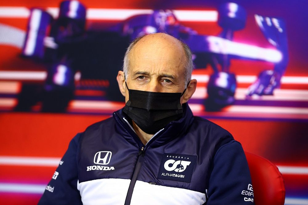 Franz Tost, Team Principal, AlphaTauri, in the team principals Press Conference