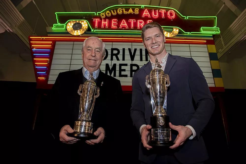 Roger Penske, Josef Newgarden, Baby Borg Ceremony  