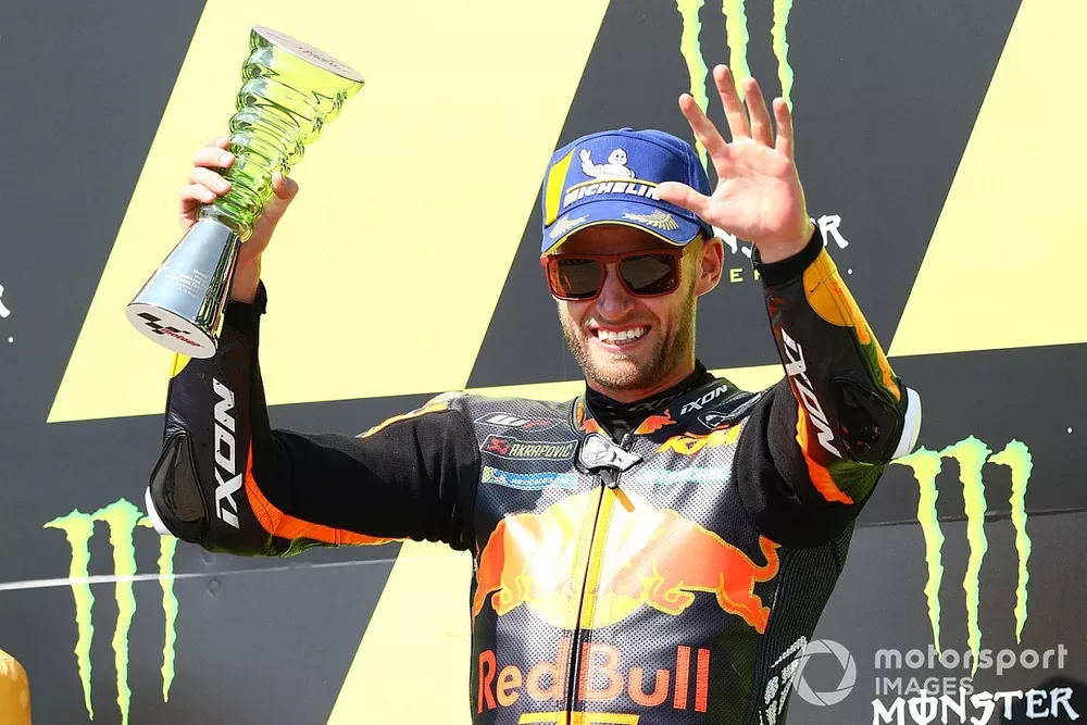 Podio: il vincitore della gara Brad Binder, Red Bull KTM Factory Racing