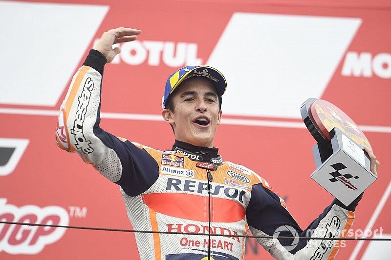Podio: el ganador Marc Marquez, Repsol Honda Team