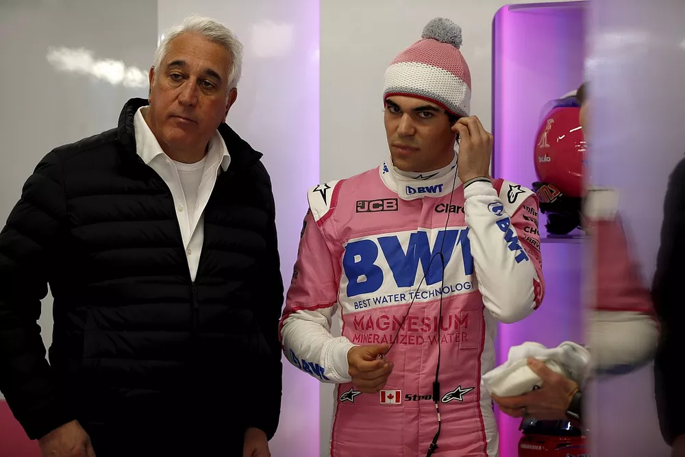 Lawrence Stroll, propietario de Racing Point y Lance Stroll, Racing Point