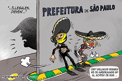 Cartoon van Cirebox - Op de vlucht voor Trump!