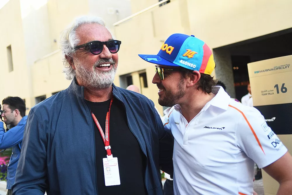 Flavio Briatore and Fernando Alonso, McLaren 