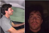 Vídeo: ¡inesperado regreso a casa de Sainz y Leclerc tras Bakú... en furgoneta!