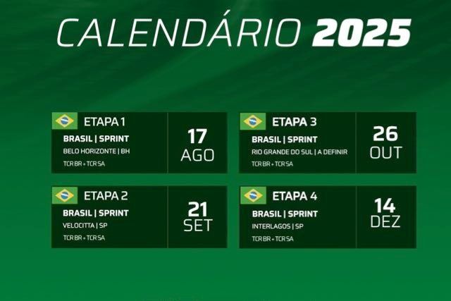 Calendário TCR Brasil; TCR Brasil