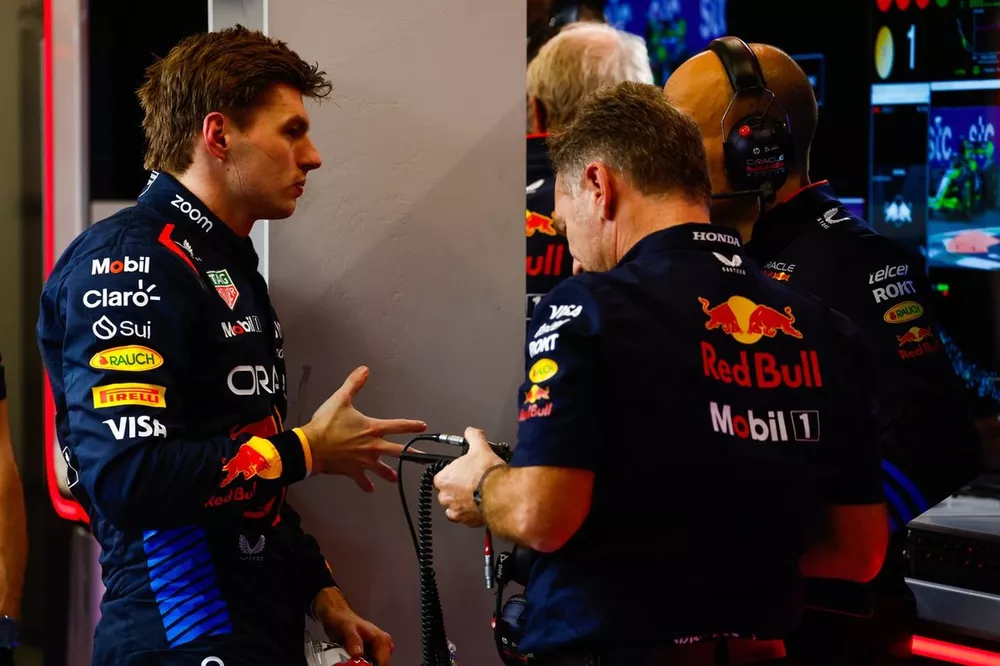Max Verstappen, Red Bull Racing, with Christian Horner, Team Principal, Red Bull Racing