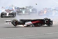 Gallery: Zhou Guanyu's British F1 GP crash in photos