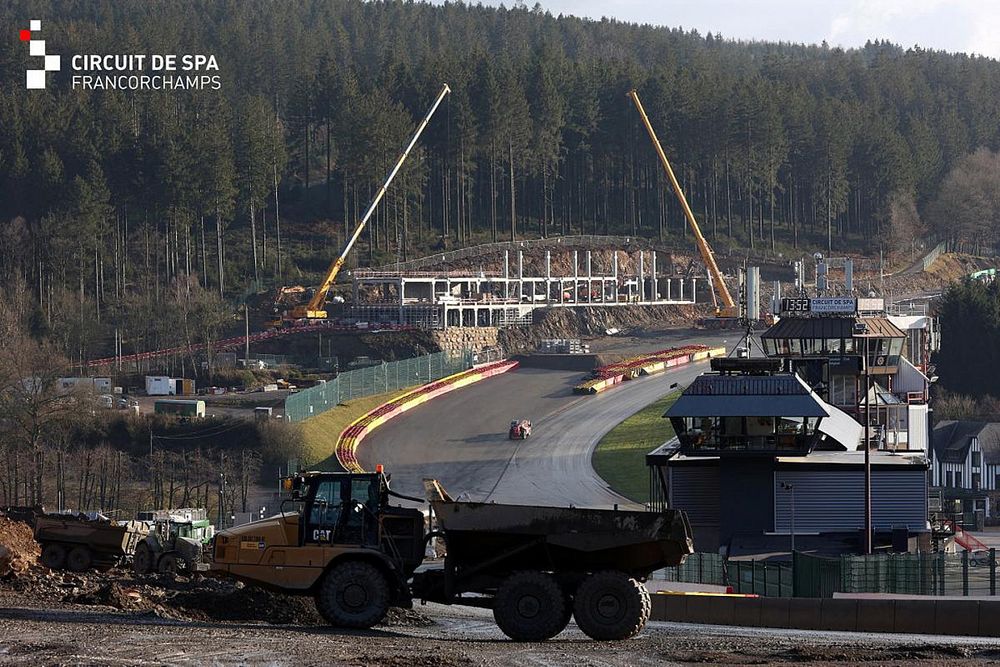 Obras en la pista de Spa-Francorchamps