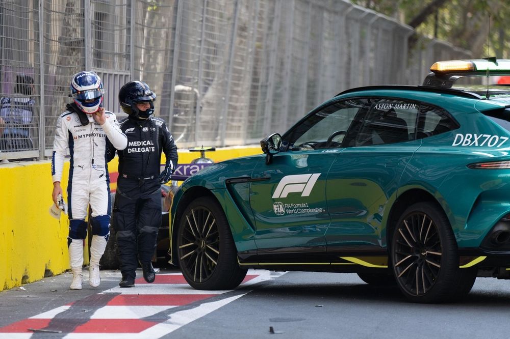 Franco Colapinto, Williams FW46, accidente en Bakú