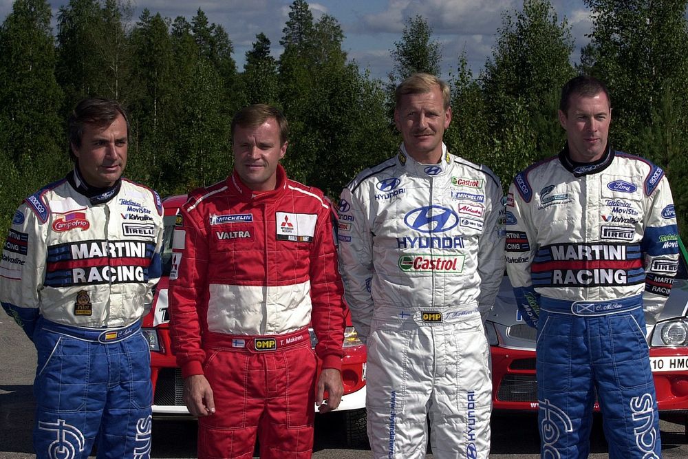Carlos Sainz, Tommi Makinen, Juha Kankkunen y Colin McRae