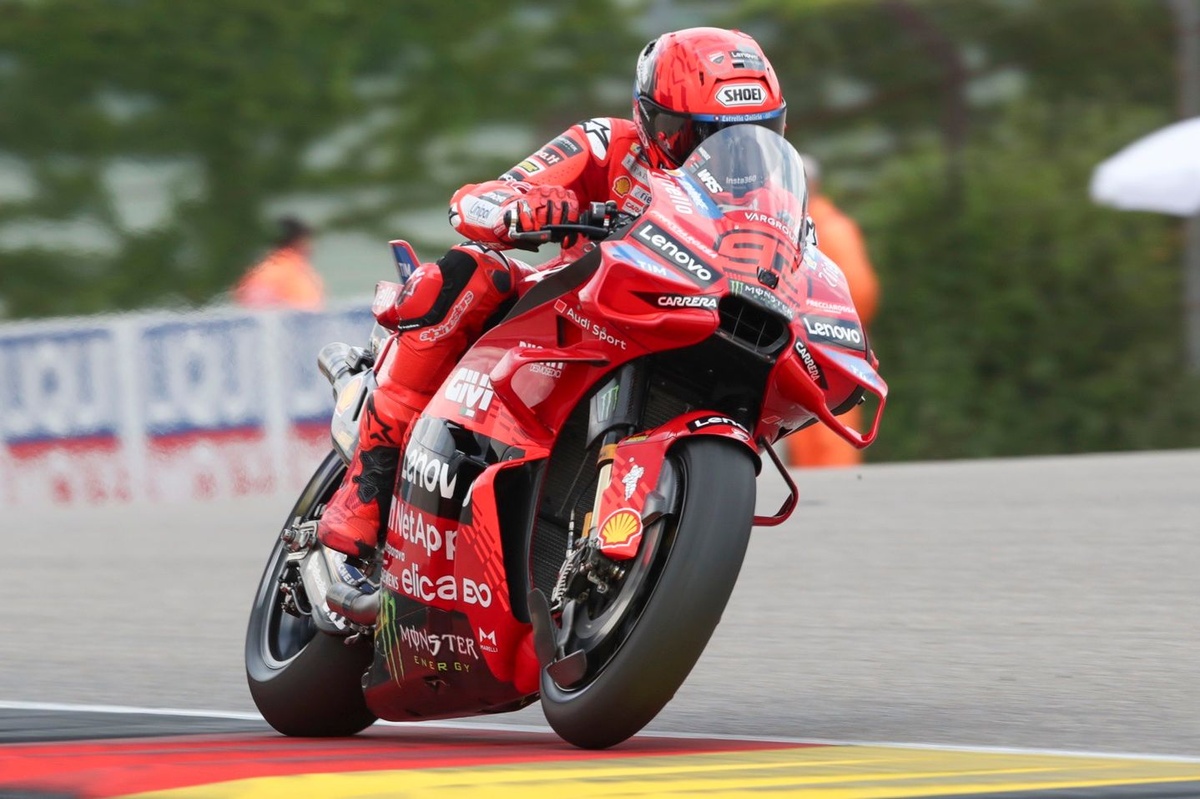 MotoGP German GP: Marc Marquez dominates for victory in crash-strew race