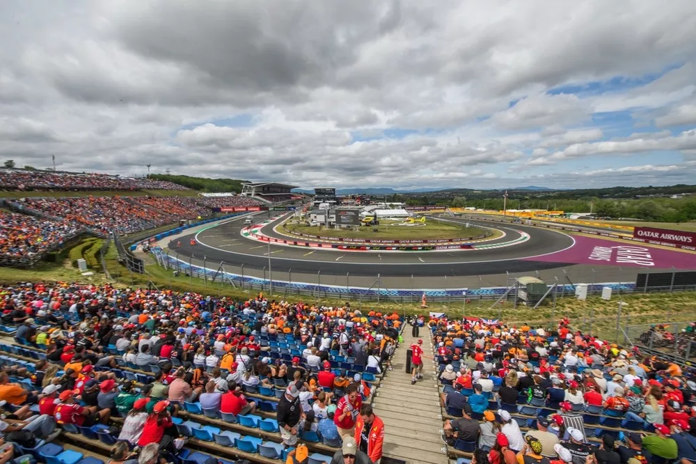 Spectators arrives to watch the Formula One Hungarian Grand Prix