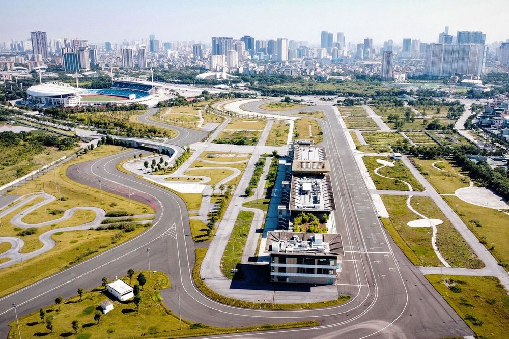 Aerial photo of the abandoned F1 track in Hanoi