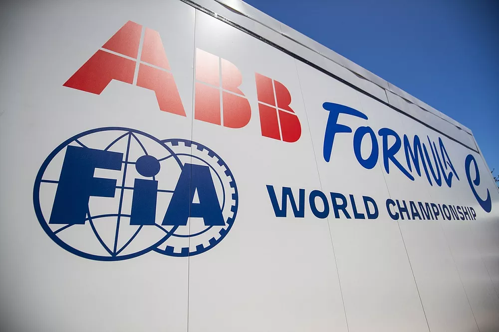 The Formula E, FIA logos