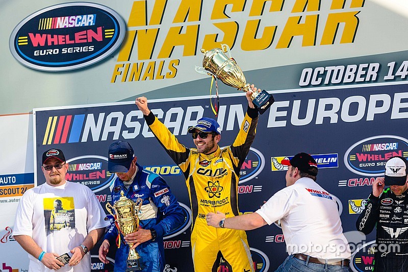 Alon Day celebrates winning Whelen Euro championship