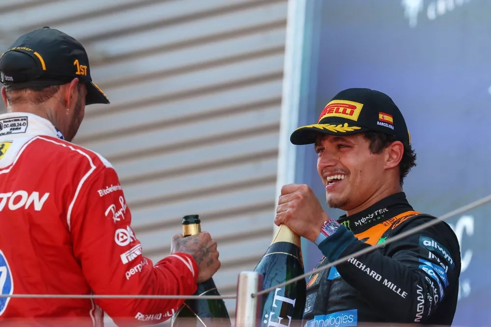 Lewis Hamilton, Ferrari, Lando Norris, McLaren