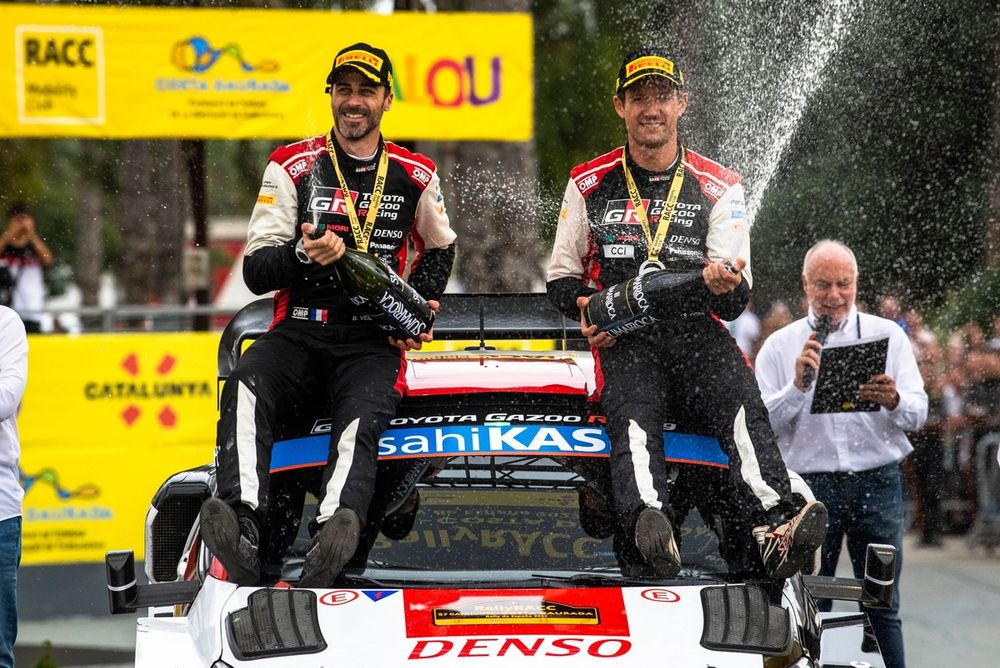Winners Sebastien Ogier, Benjamin Veillas, Toyota Gazoo Racing WRT Toyota GR Yaris Rally1