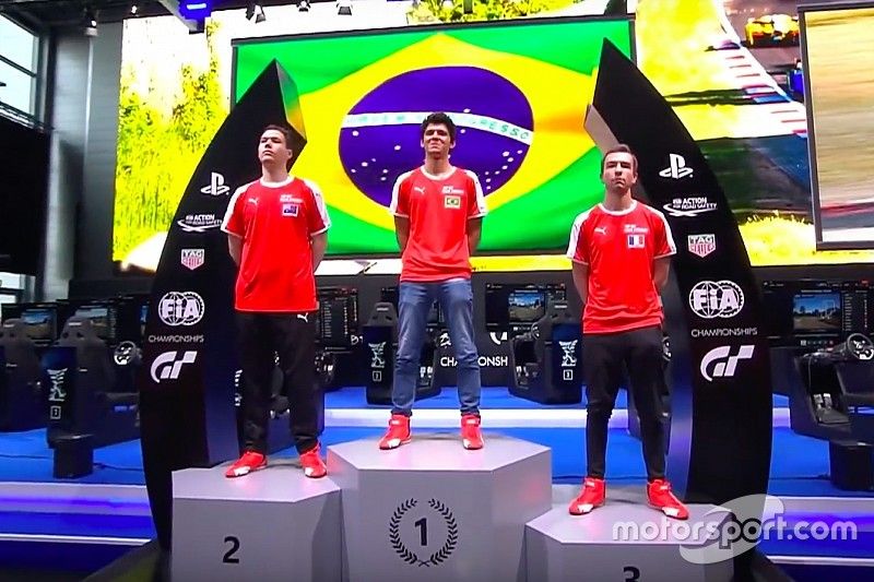 Podio del evento en Nurburgring del Gran Turismo World Tour 2019