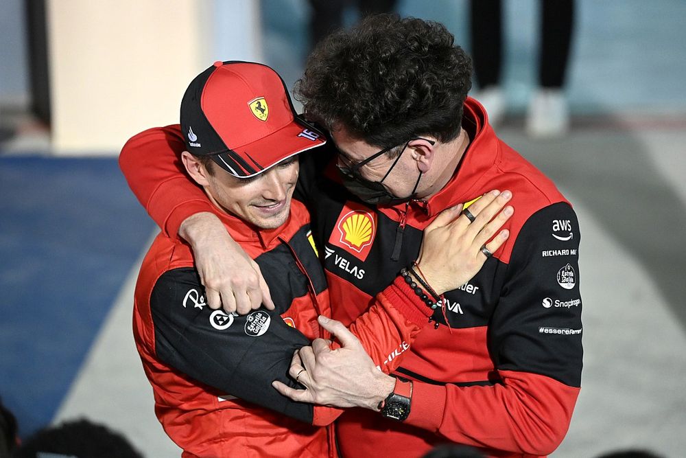 Mattia Binotto, director del equipo Ferrari, Charles Leclerc, Ferrari, 1ª posición