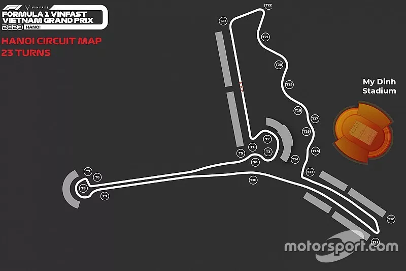 Hanoi circuit map with 23 turns