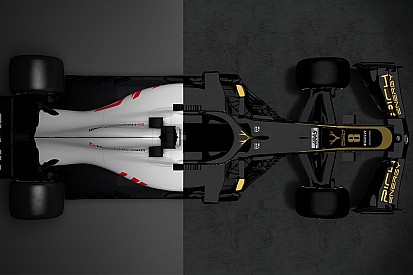 Compare os carros da Haas de 2018 e 2019