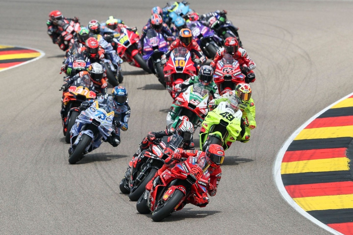 MotoGP German GP: Marc Marquez dominates for victory in crash-strewn race