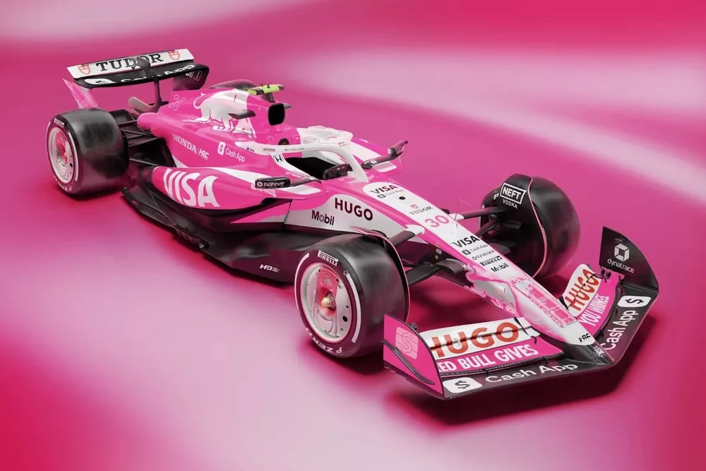 pharfaite レースリミテーション 2025 新作ピンク レーシングブルズF1、マイアミでは華麗なピンクに大変身！ レッドブル