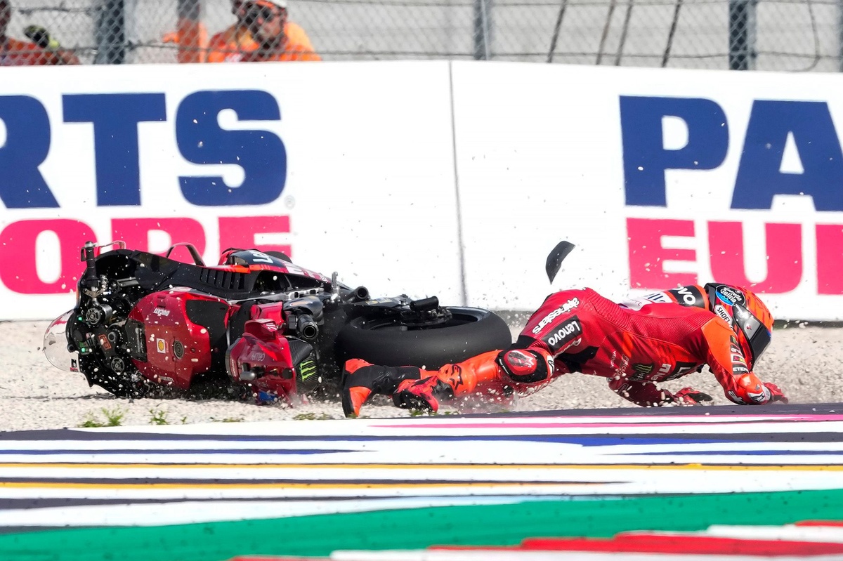 Marc Marquez crashed in the “easiest part” of San Marino MotoGP sprint