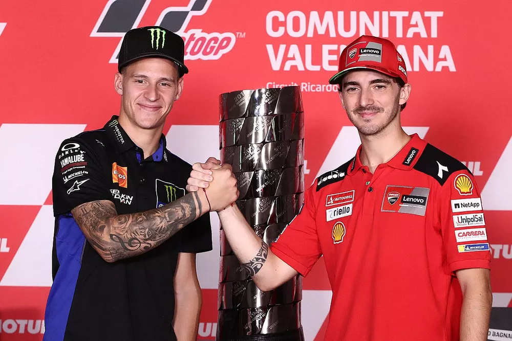 Fabio Quartararo, Yamaha Factory Racing, Francesco Bagnaia, Ducati Team