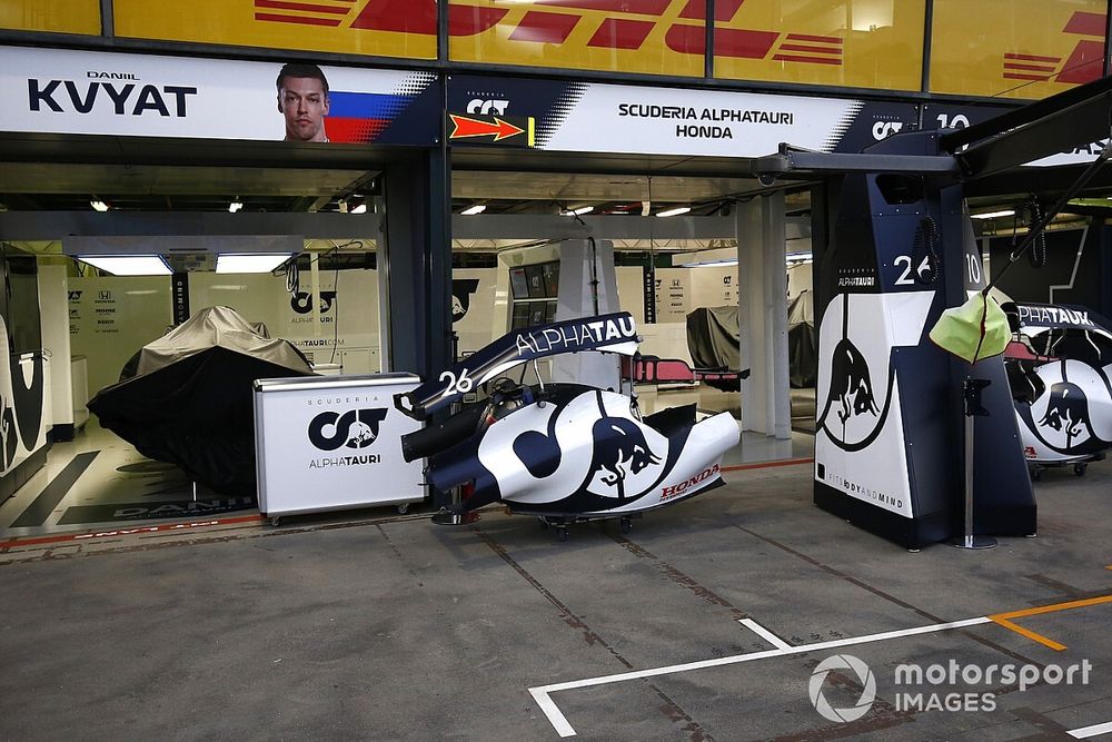 The AlphaTauri garage
