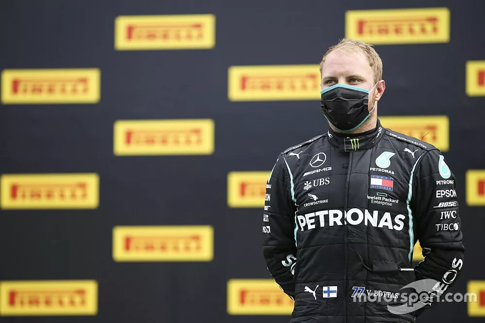 Valtteri Bottas, Mercedes-AMG Petronas F1 on the podium