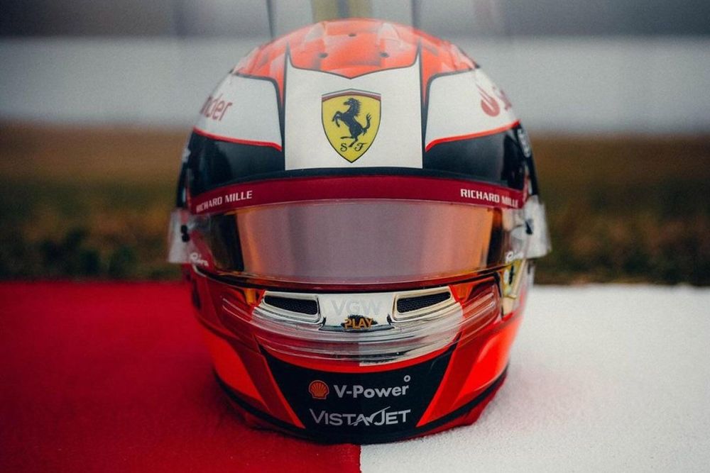 Helmet of Charles Leclerc, Ferrari