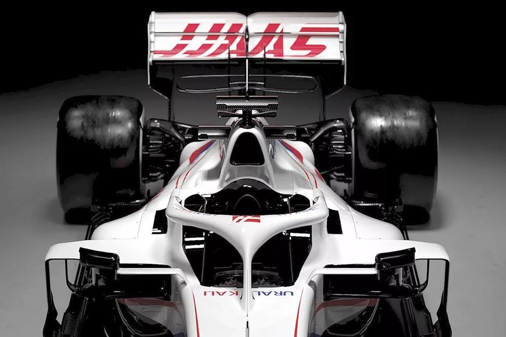 Detalle de la parte trasera del Haas VF-21