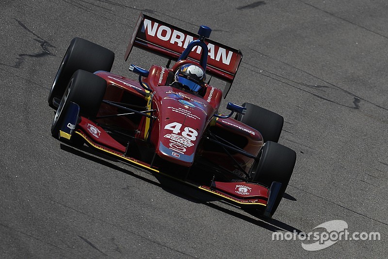 Gateway Indy Lights: Norman wins after epic scrap with Herta