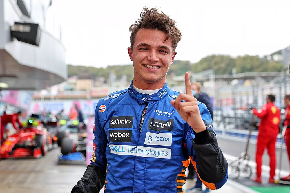 Le poleman Lando Norris, McLaren