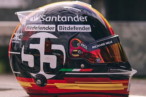 As&iacute; es el casco especial de Sainz para el GP de Italia 2023 de F1