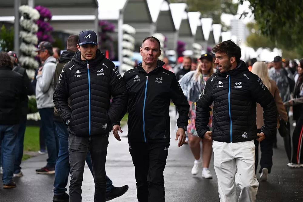 Esteban Ocon, Alpine F1 Team, Alan Permane, director deportivo de Alpine F1 Team, Pierre Gasly, Alpine F1 Team
