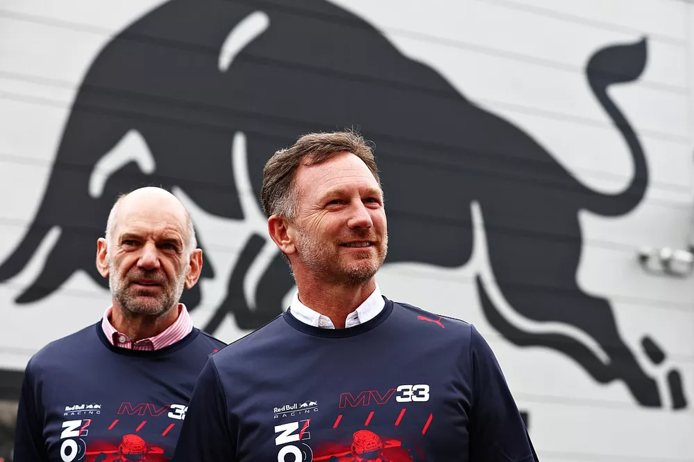 Adrian Newey, jefe t&eacute;cnico de Red Bull Racing, Christian Horner, director de Red Bull Racing