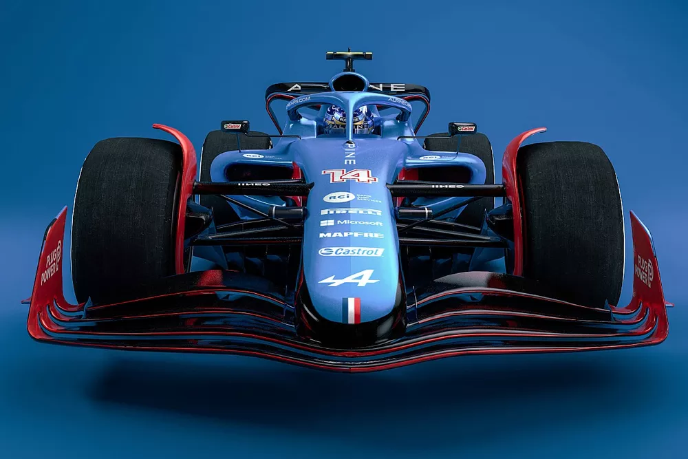 Boceto del Alpine para la F1 2022