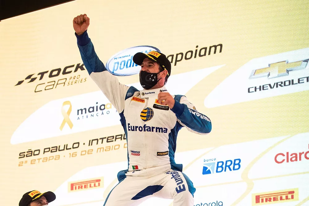 Antonio Felix da Costa comemora vit&oacute;ria em Interlagos