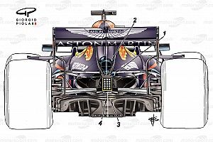 El curioso cambio de escapes de Red Bull en la trasera de su F1