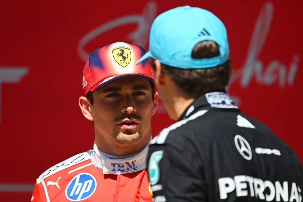 Charles Leclerc, Ferrari, George Russell, Mercedes