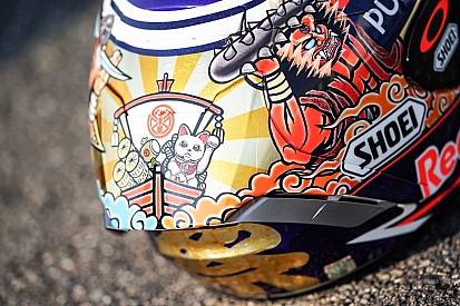 In beeld: Nieuwe helm Marc Marquez voor Motegi