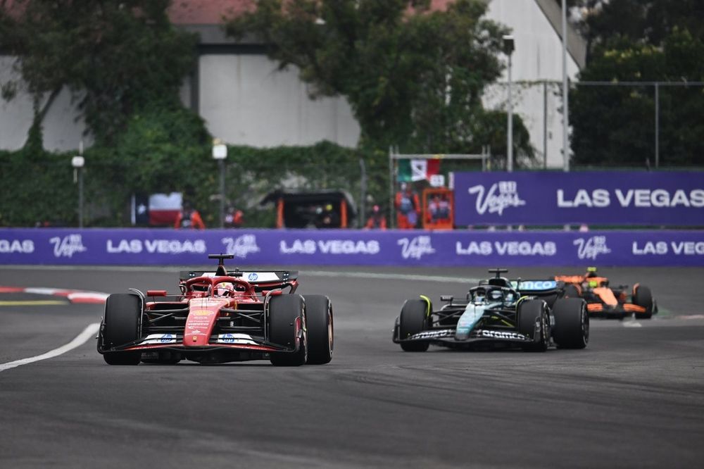 Charles Leclerc, Ferrari SF-24, Lance Stroll, Aston Martin AMR24, Lando Norris, McLaren MCL38
