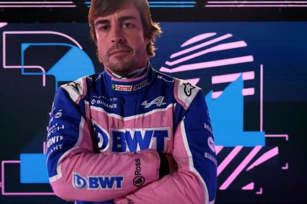 Alonso en el v&iacute;deo de introducci&oacute;n de la F1 2022