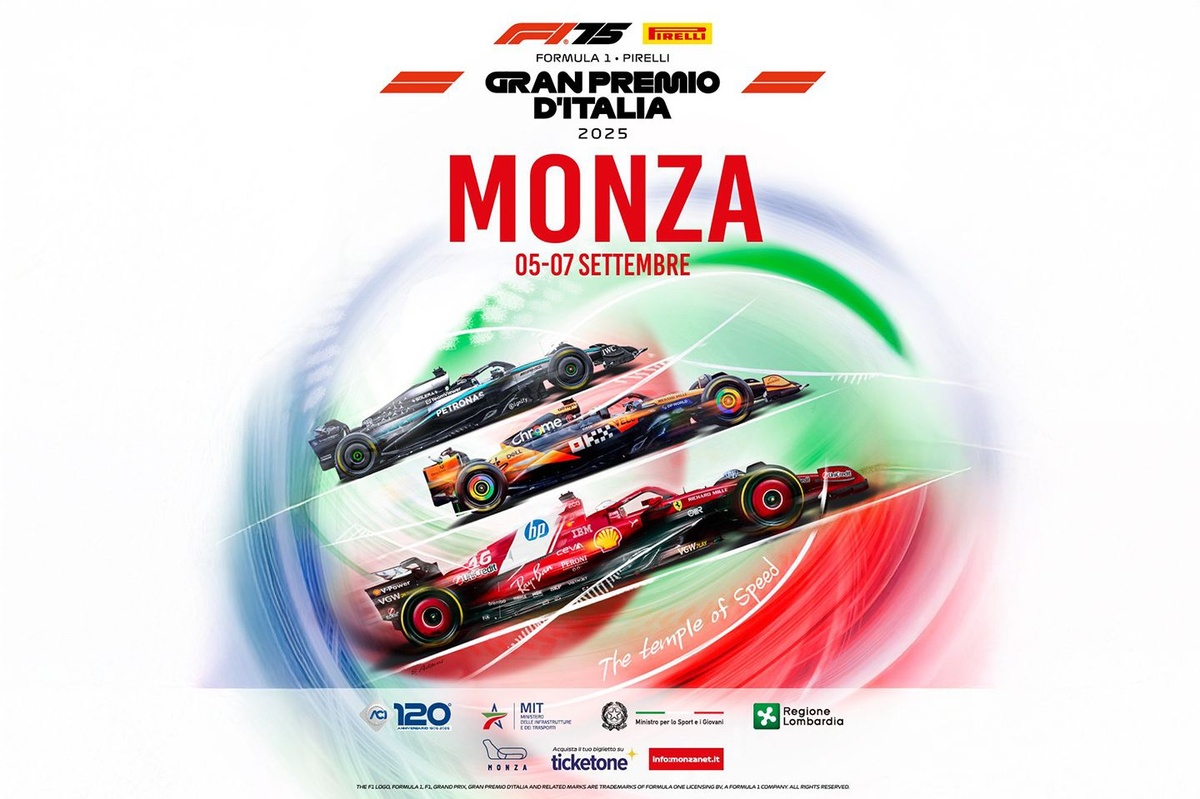 F1 | Monza, i sogni corrono veloci: svelato il poster del GP d’Italia 2025