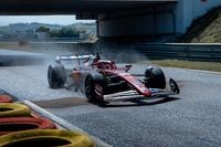 Zhou con un SF-25 hace un GP y medio en Fiorano con lluvia para los Pirelli 2026