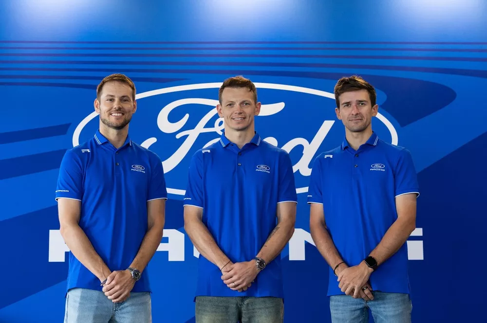 Matt Campbell, Nick Yelloly and Tom Blomqvist, Ford Racing
