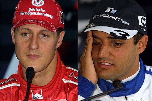 Cuando Montoya provoc&oacute; a Schumacher frente a la prensa